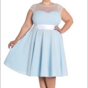 Hell Bunny 4x Powder Blue with Mesh top